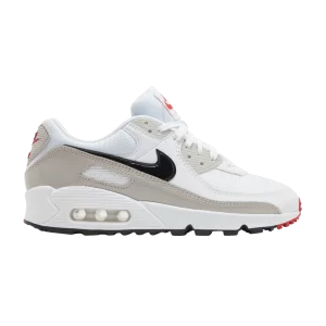 Nike Wmns Air Max 90 'Light Iron Ore Black' White/Light Iron Ore/University Red/Black DX0116 101