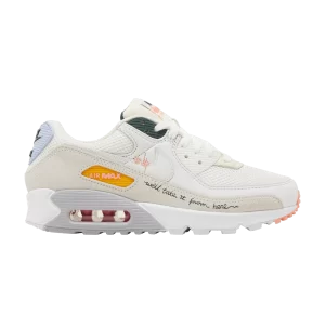 Nike Wmns Air Max 90 'We'll Take It From Here' Summit White/Pro Green/Crimson Bliss/Summit White DV2188 100