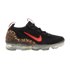 Nike Wmns Air Vapormax 2021 Flyknit 'Leopard' Black/Praline/Light British Tan/Habanero Red DH4090 001