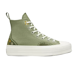 Converse Wmns Chuck Taylor All Star Lift Platform High 'Autumn Embroidery – Light Field Surplus 'Sneakers Excess Bright Field/Utilities A05069C