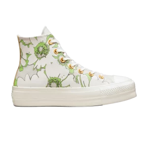 Converse Wmns Chuck Taylor All Star Lift Platform High 'Crafted Florals 'Sneakers Desert Sand/Lime Rave/Egret A00652C