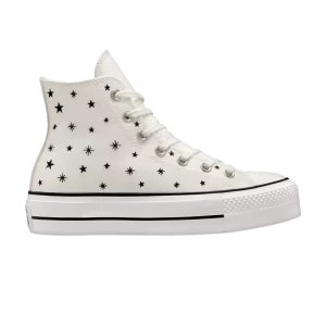 Sneakers Converse Wmns Chuck Taylor All Star Lift Platform High 'Embroidered Stars – Egret 'Egret/Black/Moonstone purple A03724C