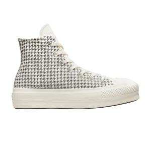 Converse Wmns Chuck Taylor All Star Lift Platform High 'Houndstooth Shine – Egret Pure Silver 'Egret/Pure silver/Egret A04276C