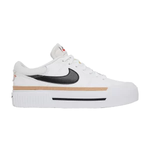 Nike Wmns Court Legacy Lift 'White Hemp' White/Hemp/Team Orange/Black DM7590 100