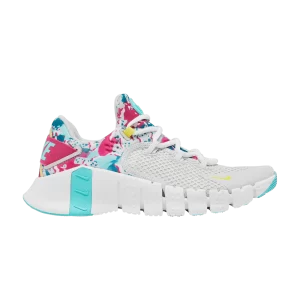 Nike Wmns Free Metcon 4 'Graffiti Graphics' Sneakers Photon Dust/Dynamic Turquoise/White/Yellow Strike DQ0304 001