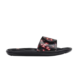 Under Armor Wmns Ignite 6 Graphic Strap Slide 'Black Afterglow' Black/Afterglow 3024453 006