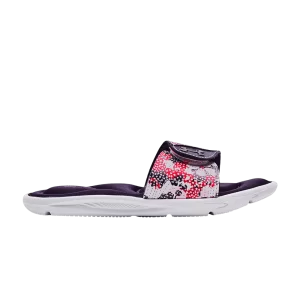 Under Armor Wmns Ignite 6 Graphic Strap Slide 'Floral Camo' Sneakers Purple switch/White 3024453 501