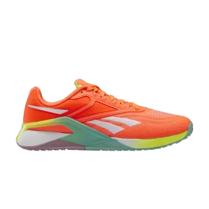 Reebok Wmns Nano X2 'Orange Flare Acid Yellow' Sneakers Orange Highlights/White Shoes/Acid Yellow HQ6300