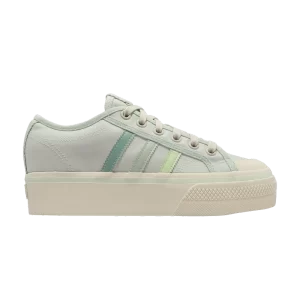 adidas Wmns Nizza Platform 'Cream White Green' Sneakers White Cream/Almost Lime/Miracle White GX4605