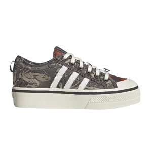 adidas Wmns Nizza Platform 'Victorian Floral Print' Sneakers White color/White cloud/Orange effect HQ6240