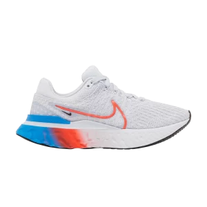 Nike Wmns React Infinity Run Flyknit 3 'Grey Bright Crimson' Football Grey/Black/Photo Light Blue/Bright Crimson DV2178 001