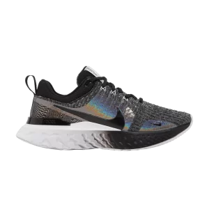 Nike Wmns React Infinity Run Flyknit 3 Premium 'Black Zebra Iridescent' Black/White/Black DZ3027 001