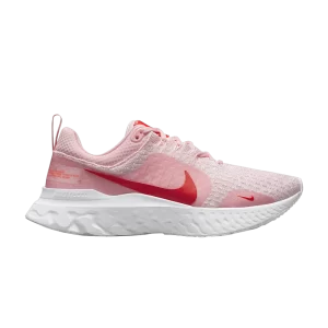 Nike Wmns React Infinity Run Flyknit 3 Premium 'Medium Soft Pink Light Crimson 'Medium soft pink/White/Summit white/Light crimson DZ3016 600