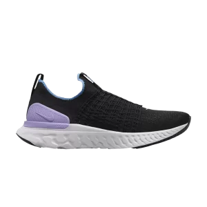 Nike Wmns React Phantom Run Flyknit 2 'Black Lilac' Black/Barely Grape/University Blue/Lilac DZ5213 001