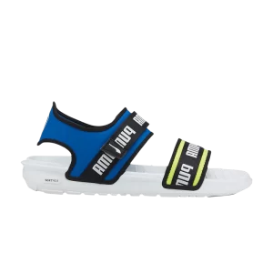 Sneakers Puma Wmns Softride Slide 'Wordmark – White Royal 'White/Royal/Lime Punch/Black 384128 04