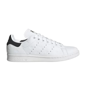 adidas Wmns Stan Smith 'Allover Debossed Trefoils - White Black' Cloud White/Black/Metallic Gold FZ6371