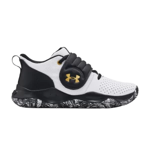 Under Armor Zone BB GS 'White Black Gold' Sneakers White/Black 3024262 102