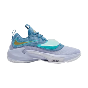 Nike Zoom Freak 3 'Freezing Time' Dutch Blue/Metallic Gold/Ghost/Dynamic Turquoise DA0694 401