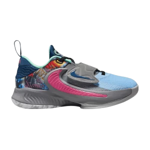 Nike Zoom Freak 4 SE PS 'Family' Gray Smoke/Gray/Green Glow/Pinksicle DQ8041 001