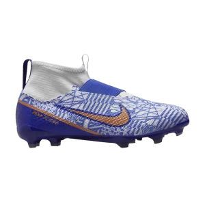 Nike Zoom Mercurial Superfly 9 Pro CR7 FG GS 'Azulejo' White/Concord/Mid Blue/Metallic Copper DQ5325 182