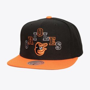 Mitchell & Ness Black Baltimore Orioles Uprise Snapback Hat Black 1594021