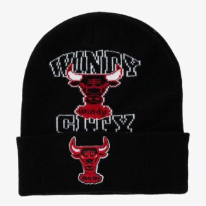 Mitchell & Ness Black Chicago Bulls Hardwood Classics Team Origins Cuffed Knit Hat Black 1593491