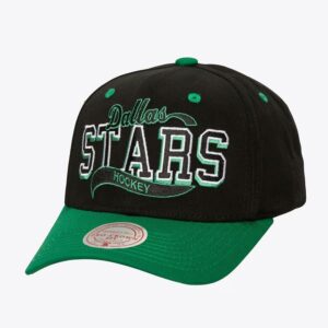 Mitchell & Ness Black Dallas Stars Block Sweep Pro Vintage Adjustable Hat Black 1593923