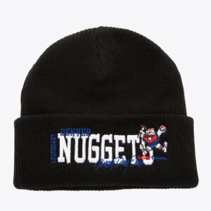 Mitchell & Ness Black Denver Nuggets Billboard Vintage Logo Cuffed Knit Beanie Black 1593545