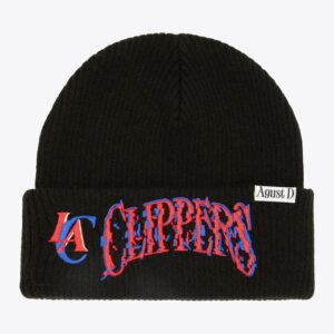 Mitchell & Ness Black LA Clippers SUGA Glitch Cuffed Knit Hat Black 1593372