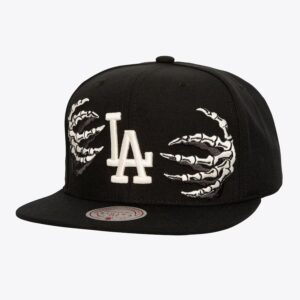 Mitchell & Ness Black Los Angeles Dodgers Snapback Hat Black 1593976