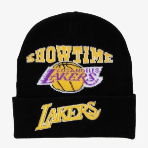 Mitchell & Ness Black Los Angeles Lakers Hardwood Classics Team Origins Cuffed Knit Hat Black 1593500