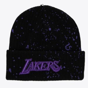 Mitchell & Ness Black Los Angeles Lakers Nep Cuffed Knit Hat Black 1593482