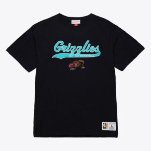 Mitchell & Ness Black Memphis Grizzlies Vintage Logo Legendary Slub T-Shirt Cream 1590841