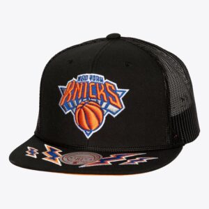 Mitchell & Ness Black New York Knicks Recharge Trucker Snapback Hat Black 1592967