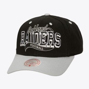 Mitchell & Ness Black Oakland Raiders Block Sweep Pro Adjustable Hat Black 1593893