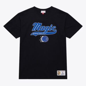 Mitchell & Ness Black Orlando Magic Vintage Logo Legendary Slub T-Shirt Cream 1590827