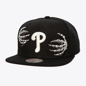 Mitchell & Ness Black Philadelphia Phillies Snapback Hat Black 1593956