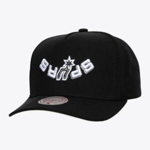 Mitchell & Ness Black San Antonio Spurs Hardwood Classics Upside Pro Snapback Hat Black 1592264