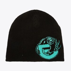 Mitchell & Ness Black Vancouver Grizzlies Hardwood Classics Varsity Patch Knit Beanie Black 1593378