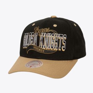 Mitchell & Ness Black Vegas Golden Knights Block Sweep Pro Adjustable Hat Black 1593928