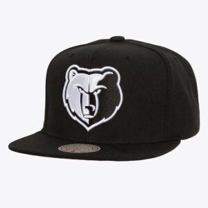 Mitchell & Ness Black White Memphis Grizzlies Evergreen OG Snapback Hat Black 1592348