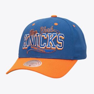 Mitchell & Ness Blue New York Knicks Block Sweep Pro Adjustable Hat Blue 1592593