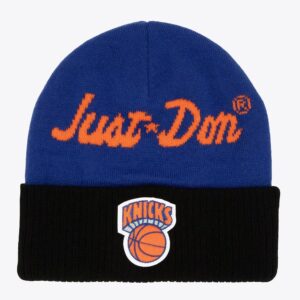 Mitchell & Ness Blue New York Knicks x Just Don Hardwood Classics Cashmere Cuffed Knit Hat Blue 1593345