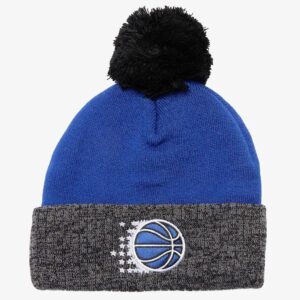 Mitchell & Ness Blue Silver Orlando Magic Hardwood Classics Two-Tone Cuffed Knit Hat with Pom Blue 1593524