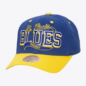 Mitchell & Ness Blue St. Baseball Cap Louis Blues Block Sweep Pro Vintage Adjustable Hat Blue 1593943