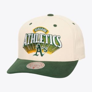 Mitchell & Ness Cream Athletics Cooperstown Collection Horizon Pro Crown Snapback Hat Cream 1593865