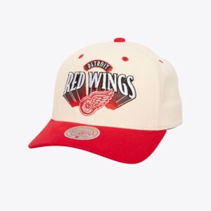 Mitchell & Ness Cream Detroit Red Wings Vintage Hockey Horizon Pro Crown Snapback Hat Cream 1593769