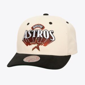 Mitchell & Ness Cream Houston Astros Cooperstown Collection Horizon Pro Crown Snapback Hat Blue 1593817