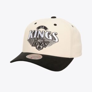 Mitchell & Ness Cream Los Angeles Kings Vintage Hockey Horizon Pro Crown Snapback Hat Cream 1593797