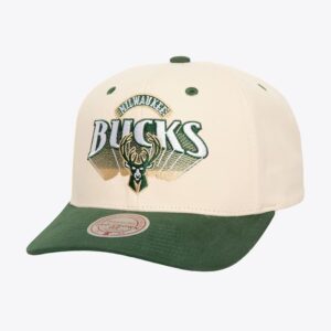 Mitchell & Ness Cream Milwaukee Bucks Horizon Pro Crown Snapback Hat Cream 1592212